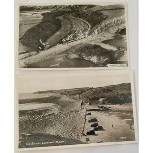 REAL PHOTO Postcards Of Llantwit Major Beach in Wales Vintage Collecitble BT963